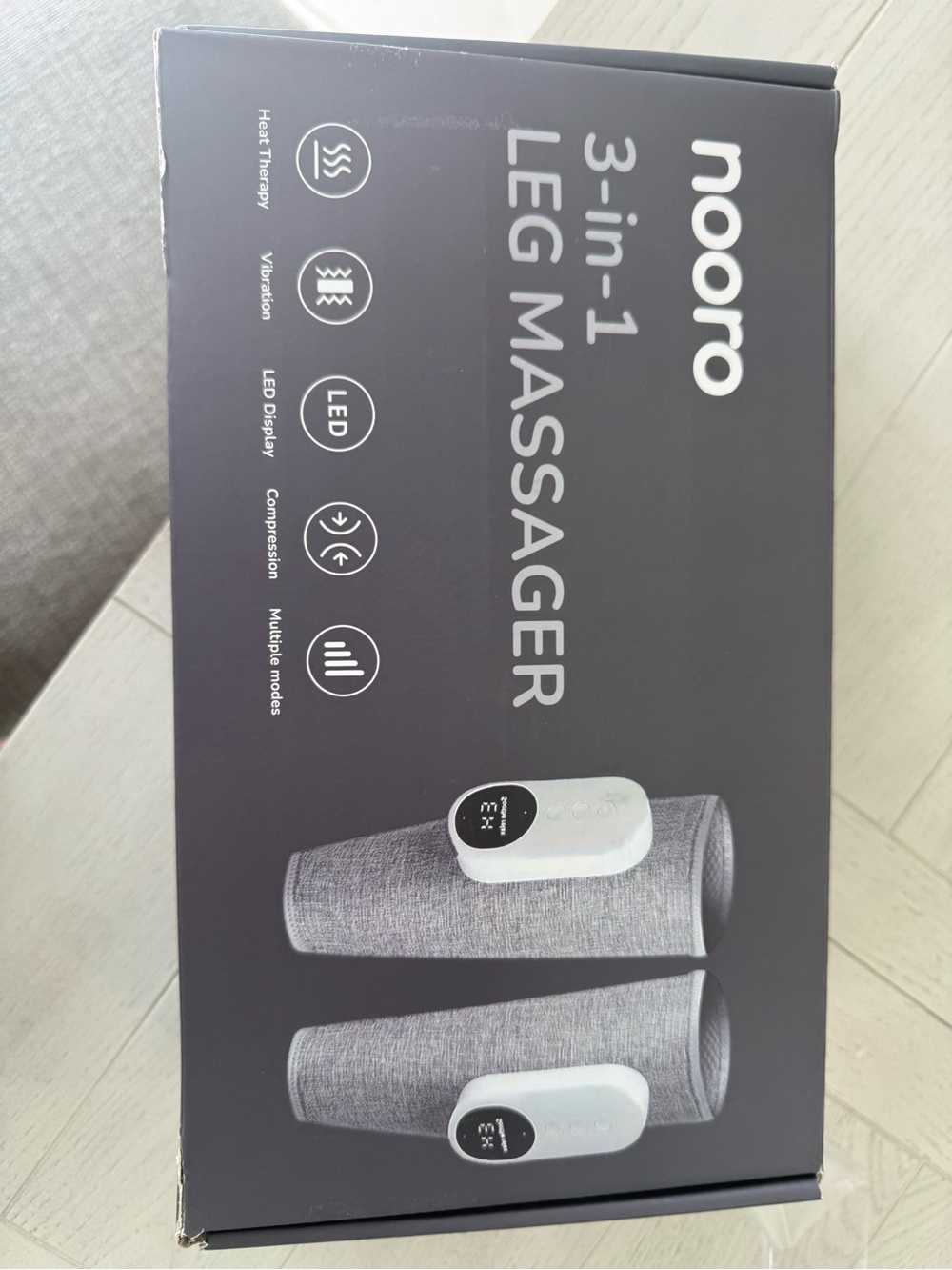 nooro 3-in-1 Leg Massager in Charcoal Gray